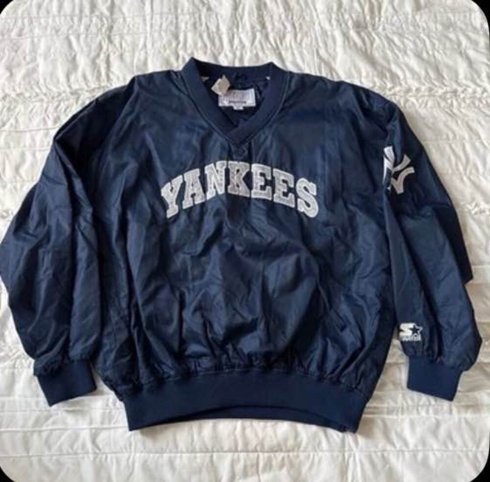 Vintage Starter Yankees pullover jacket size XL y2k